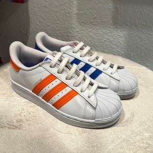 SUPERSTAR Adidas - kids / blue & orange
